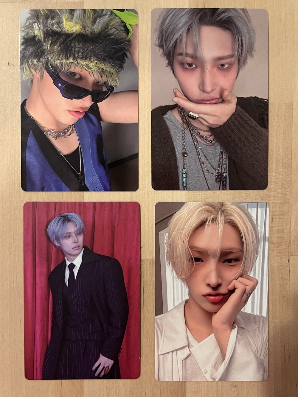 Set of four OFFICIAL Mingi of Ateez photocards (Set #3)